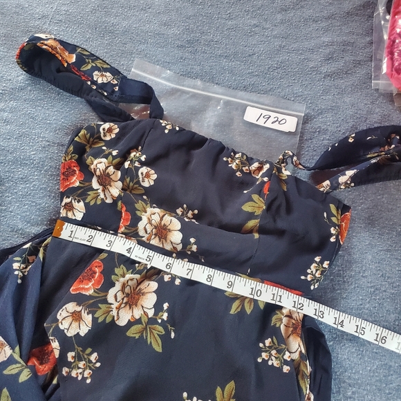 L'Atiste by Amy Floral Sleeveless Maxi Dress Wrap Front Tie Size Small - Picture 15 of 16